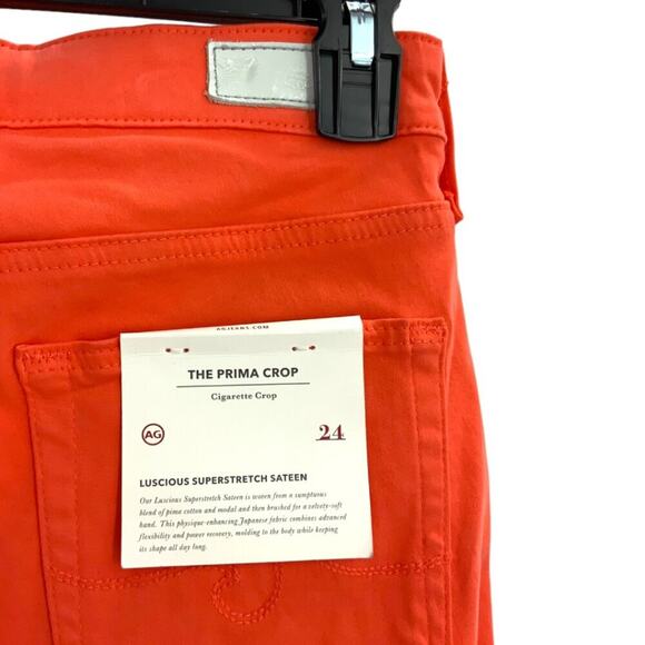 AG The Prima Cigarette Crop Faded Azalea Size 24 NWT $178 MSRP - Picture 4 of 7